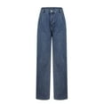 thumbnail image 6 of Women's Jeans High Rise Wide Leg Button Zipper Pockets Length Pants Jeans, 6 of 8