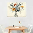 thumbnail image 2 of PRATYUS Grey Blue Flowers Canvas Wall Art Picture 20x16in for Living Room Bedroom 20x16in, 2 of 3