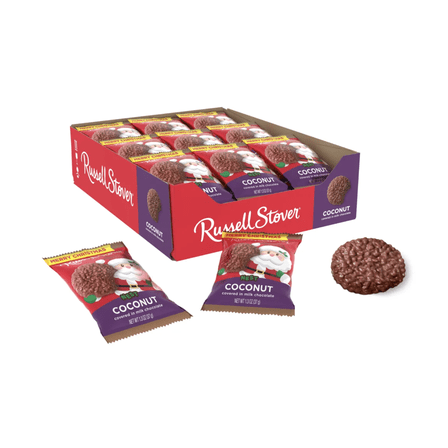 Russell Stover Milk Chocolate Coconut Nest Candy Bar, 1.3 oz each  18 ct