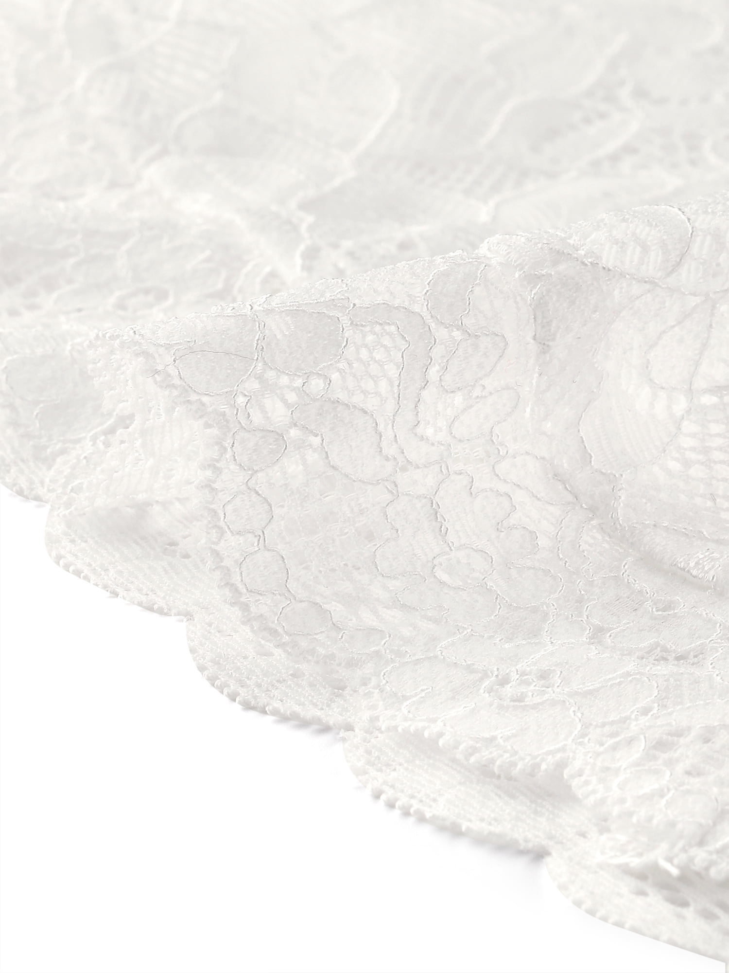 DARING DIVA Women's Lace Bolero Shrugs Sheer Crop Cardigan L White