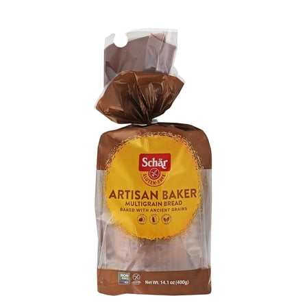 Schar Gluten Free Artisan Baker Sourdough Multigrain Bread, 14.1 Ounce -- 8 per case.
