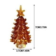 thumbnail image 2 of 2.75" Christmas Crystal Tree Figurine, Glass Christmas Tree Miniature, Christmas Tree Statues Decorarion for Home Table Holiday Party Decor, 2 of 4