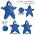 thumbnail image 4 of GiLiling Baby Star Suit Newborn Fleece Starfish Bunting Romper Infant Halloween Footie Jumpsuit Winter Warm Wearable Blanket (Blue, 3-6 Months), 4 of 5