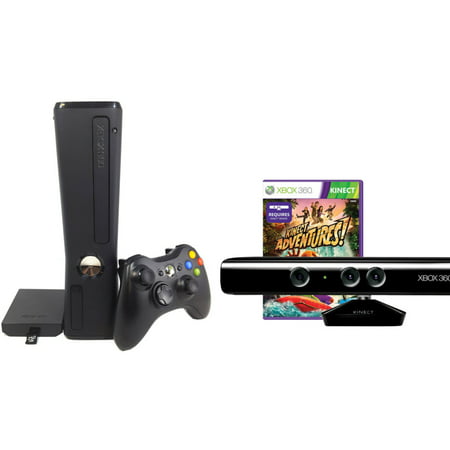 Refurbished Microsoft Xbox 360 S 250GB System Kinect Bundle with Kinect (Xbox 360 Best Deals Black Friday)