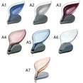 thumbnail image 4 of Yuedong Bathroom Decor Leaf Shape Hollow Soap Holder Drainage Storage Holder Container Toilet Drain, 4 of 7