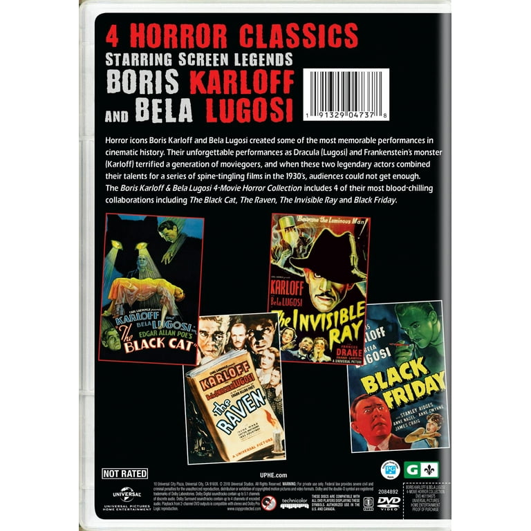 Boris Karloff & Bela Lugosi 4-Movie Horror Collection (DVD