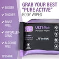 thumbnail image 6 of Body Wipes for Women - 12 Pack - 120 Extra Thick Deodorant Wipes - Rinse-Free Lavender Body Wipes - Wet Wipes for Body And Face - Personal Hygiene Wipes for Women Men Teens Adults - biodegradable, 6 of 8