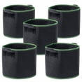 thumbnail image 1 of Juego de 5 bolsas para plantar YONGSHENG no tejidas de 7 galones con asa Negro, 1 of 4