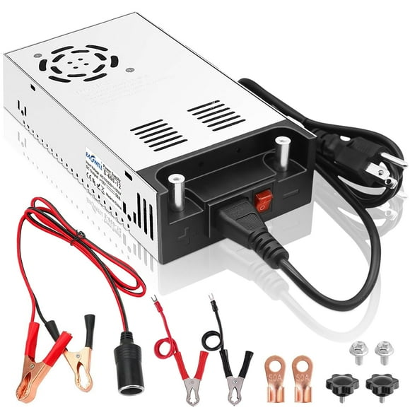 EAGWELL AC to DC Converter 12V Power Supply,Universal SMPS 120V AC to 12V 50A 600W DC Converter Power Supply Transformer Driver Adapter for RV,Pump,LED Strip, LCD Monitor