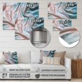 thumbnail image 4 of Designart "Dancing Chromatics Pink and Blue II" Abstract Marble Metal Wall Art Prints, 4 of 5