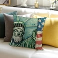 thumbnail image 3 of SHANXI Decorative Statue of Liberty Decor, Red Blue Sweet Land American USA Home Decoration 18x18in, 3 of 5