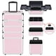 thumbnail image 3 of Estuche de maquillaje OUDMAY, organizador profesional con ruedas 4 en 1, color rosa, 3 of 7