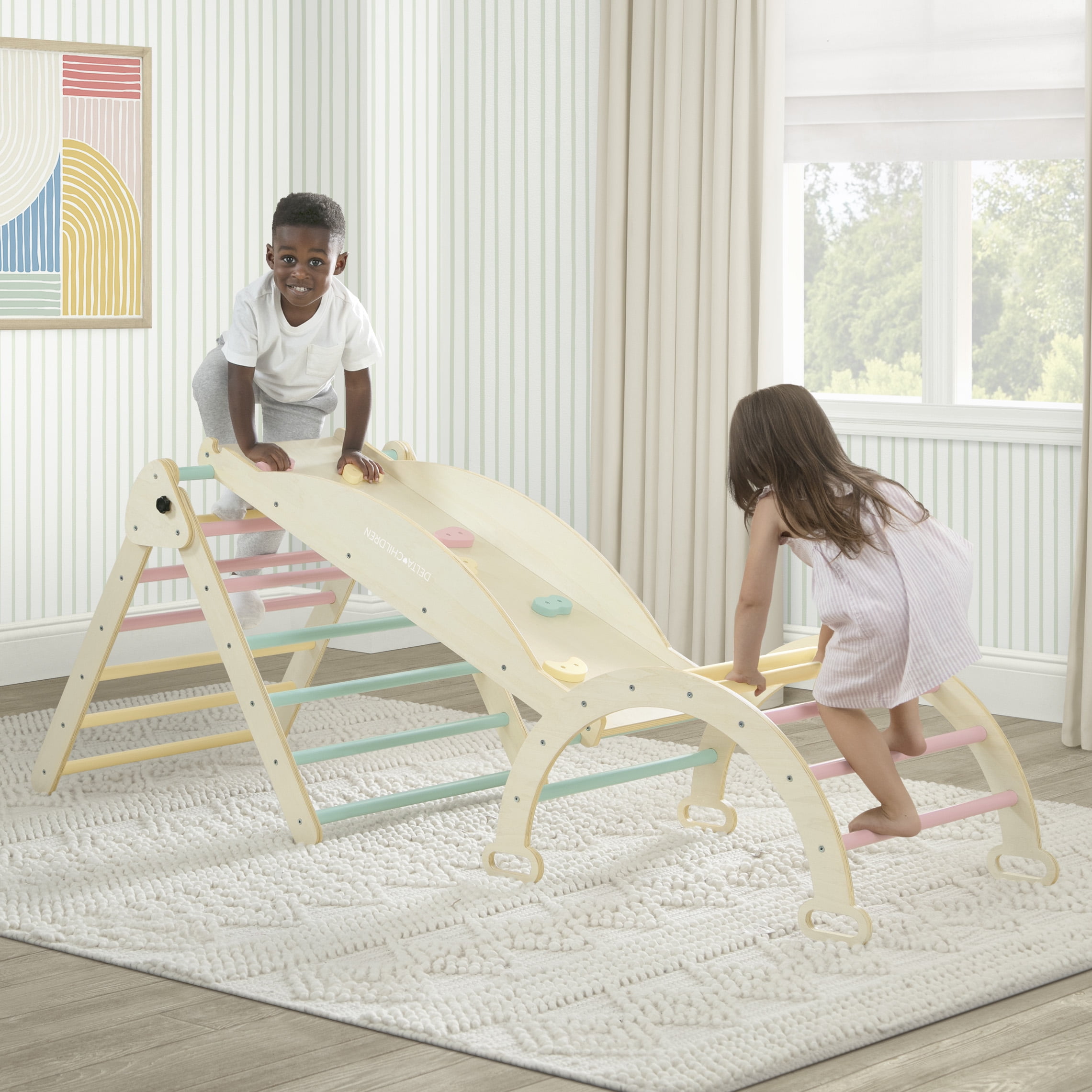 MAD TOYルアー　シリースタイル　a.h.p.l ピンナップガール Delta Children, Lil' Climber Gym, Wooden Indoor Playground for
