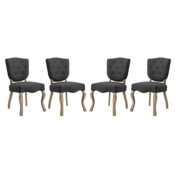 Modway Array Dining Side Chair in Gray (Set of 4)