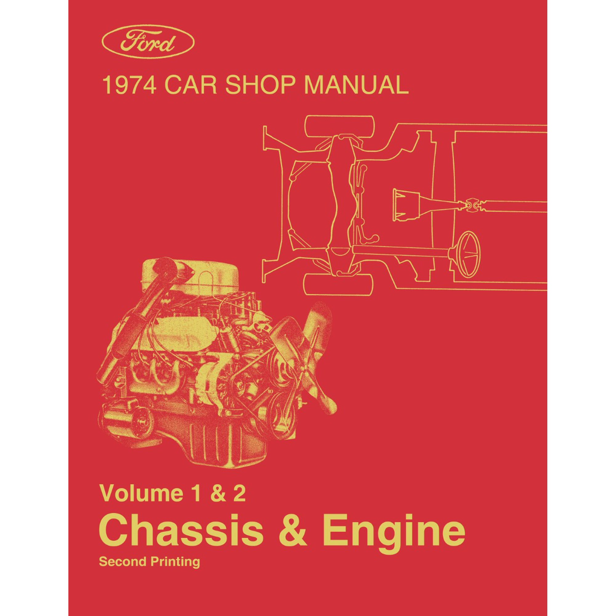 Detroit Iron OEM 1974 Ford / Lincoln / Mercury Shop Manual - 5 Volume Set