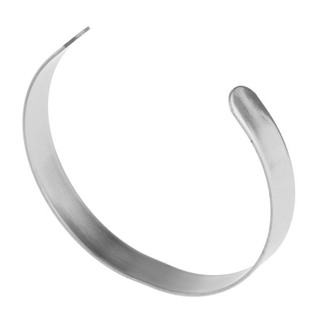 Abierta Del Manguito, s Inoxidable Plateadas, Acabado Pulido a Joyería de Brazaletes para Hombr Baoblaze Pulsera del pun ¢ o del metal