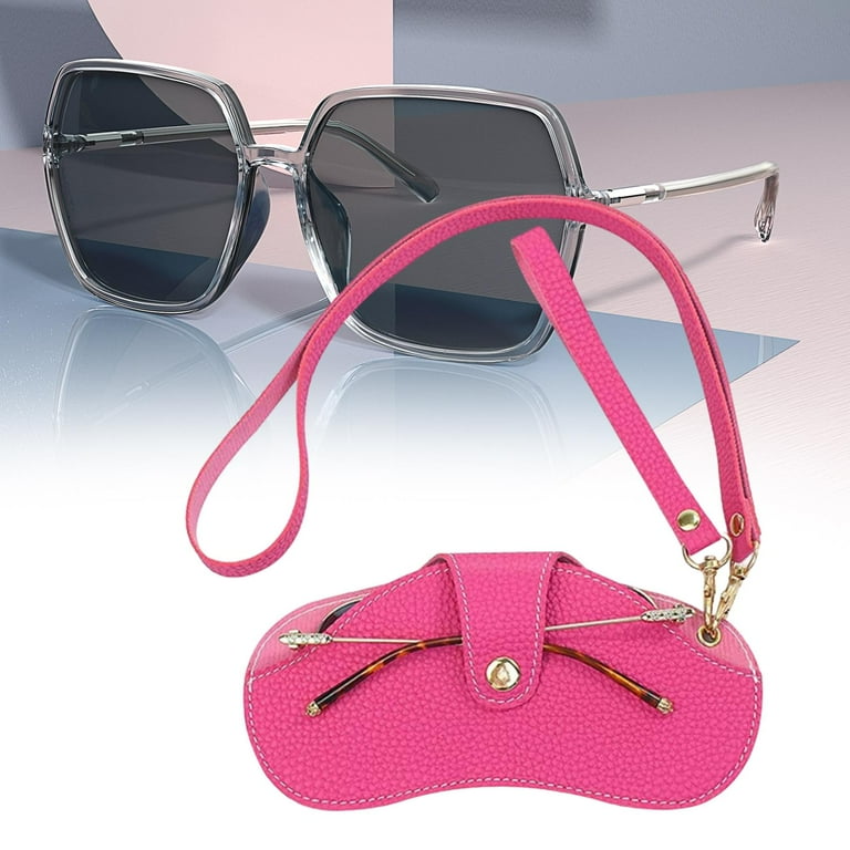 Sunglasses Case Eyeglass Bag Trendy with Detachable Handle Strap