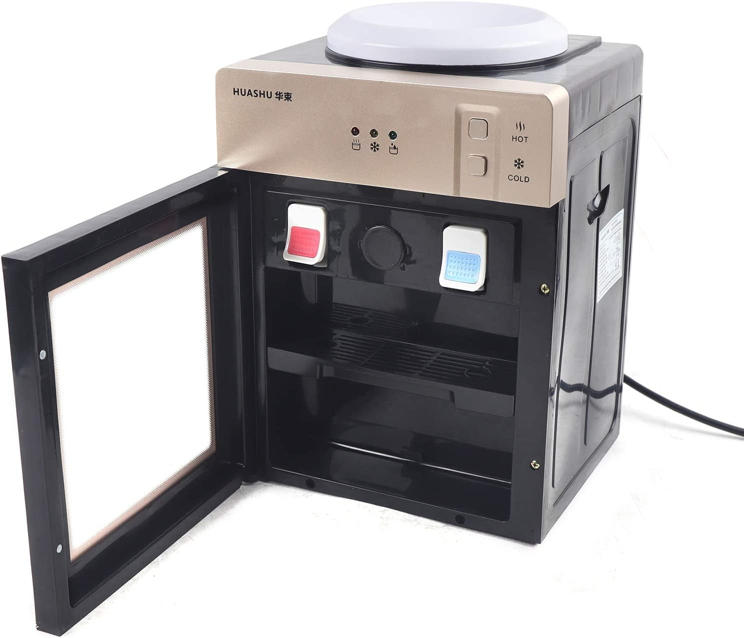 Freestanding Hot and Cold Water Cooler Dispenser Automatic Drinking Machine Champagne Gold