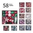 thumbnail image 5 of 58pcs Christmas Tree Hanging Ornament Set Shatterproof Christmas Balls, 5 of 5