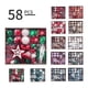 thumbnail image 5 of Juego de adornos colgantes para árbol de Navidad, 58 Uds., bolas de Navidad irrompibles coloridas, colgante de estrellas, 5 of 5