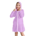 thumbnail image 4 of EnJoCho Girls Hooded Terr𝗒 Cover Up Swimsuit With Sunglasses Zipper Swim Dress Short Sleeve Ruffl𝖾 Coverups Bathing Suit Swimwear, 4 of 8