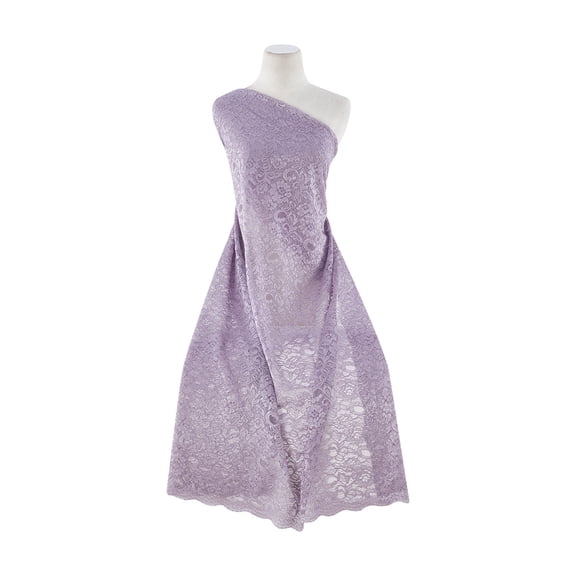 Zelouf Sophia Scallop Edge Lace , Sewing, DIY, Crafts Fabric by the Yard, Misty Lilac, 3 Yard