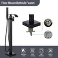 thumbnail image 5 of Floor Mounted Tub Faucet, Single Handle Bathtub Filler with Swivel Spout and Shower Hose(C), 5 of 9