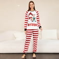 thumbnail image 2 of Odeerbi Matching Family Christmas Pajamas Sets Stripe Sleepwear Womens Fashion Cute Xmas Snowman Stripe Print Top Pants Suit Parent-Child Family Wear Loungewear Sleepwear Jammies for Mom, 2 of 6
