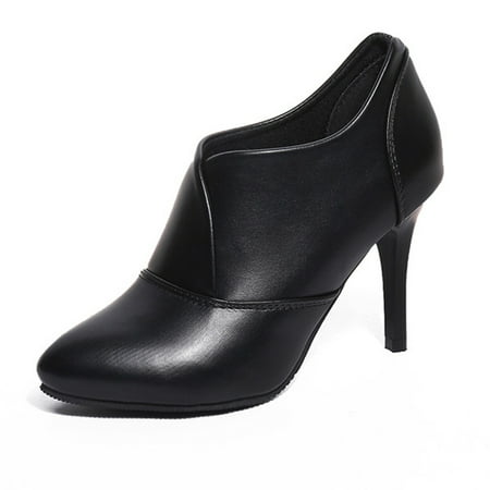 

High Heel Winter Boots For Women Elegant Dress Shoes Pointed Toe Ankle Boots