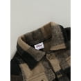 thumbnail image 5 of Bagilaanoe Toddler Baby Boy Autumn Jacket Plaid Long Sleeve Flannel Shirt Shacket with Pockets 12M 18M 24M 3T 4T 5T Kids Fall Casual Outwear, 5 of 9