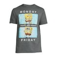 thumbnail image 5 of SpongeBob SquarePants Men's and Big Men's Monday vs Friday Graphic Tee, S-3XL, 5 of 5