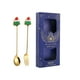 thumbnail image 5 of Kits de Cubiertos de Navidad Juego de Cubiertos de Vajilla, Utensilios de Cucharas de Té, Juego de Tenedores de Cucharas Navideñas de Acero Inoxidable arbol azul perfecl postre cucharas tenedores, 5 of 8