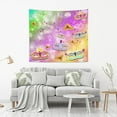 thumbnail image 6 of Mardi Gras Rainbow Tapestry Wall Hanging Tapestries Happy Colorful Hippie Psychedelic Art Polyester Carpet Wall Decorative for Living Room Bedroom 60x40inch Home Decor Gifts, 6 of 7