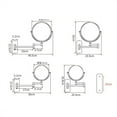 thumbnail image 2 of Personal Makeup Mirrors 8X Makeup Mirror Wall-mounted Folding Lighted Makeup Mirror ,Widely Use, 2 of 2