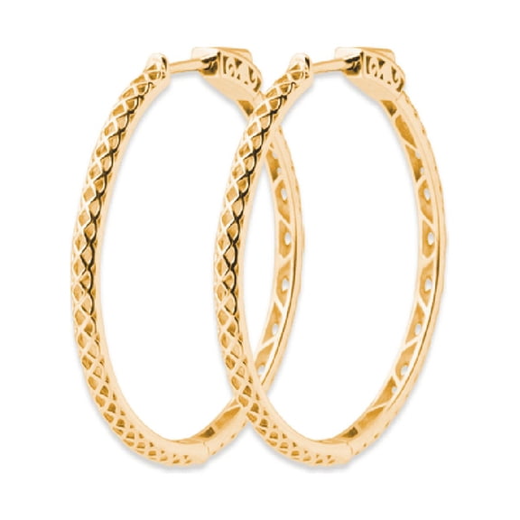 Mystigrey Ella 18K Gold Plated Earrings for Women 1.57 inch or 40 mm