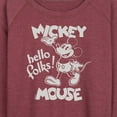 thumbnail image 3 of Mickey & Friends - Mickey Mouse Hello Folks - Women's Lightweight French Terry Long Sleeve Shirt, 3 of 5