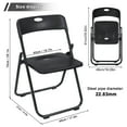thumbnail image 4 of 6Pcs/Set Folding Chairs, Staff Backpack Computer Chair, Basics Foldable Plastic Chair, Outdoor Portable Activity Chair, Black-Black, 4 of 8
