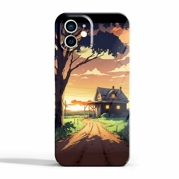 Sunset Wheat Case Compatible with iPhone 12 Mini,Aesthetic Art Design Full Cover Protective Case