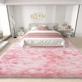 thumbnail image 5 of Socofuz 8x10ft Tie-dye Pink Large Non-Slip Fluffy Rug, Super Soft Plush Modern Indoor Plush Carpet for Bedrooms, Children's Rooms, Nurseries, Home Decor, 5 of 7
