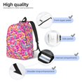 thumbnail image 3 of Honeii Colorful Donuts 1 Print Canvas Backpack for School & Outdoor,Laptop Excursion Backpack,Notebook School Bookbag For Men Women,for Work, Travel, and Everyday Use-Medium, 3 of 5