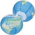thumbnail image 1 of Shisuyan 2pcs Earth Shaped Paper Lanterns Hanging Paper Lantern World Map Paper Lantern Party Decors, 1 of 1