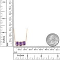 thumbnail image 3 of Gem Stone King 2.70 Ct Oval Purple Amethyst 18K Rose Gold Plated Silver Necklace, 3 of 4