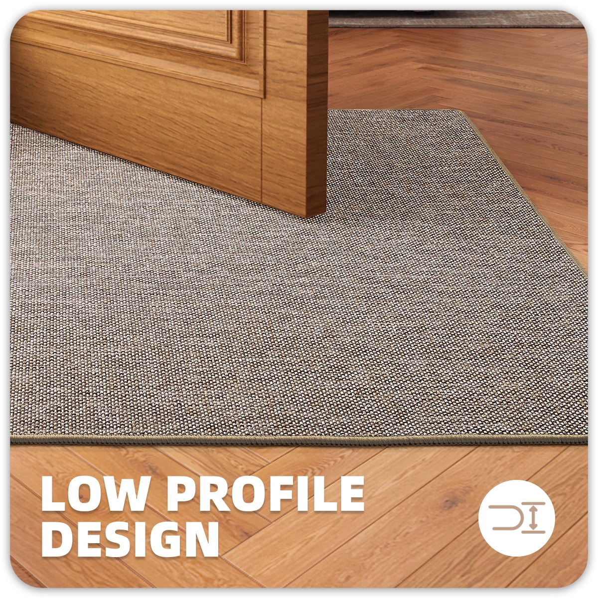 PABUBE Doormat for Inside 24"x36", Door Rug for Entryway Indoor, Dirt Trapper, Non Slip Entryway Rugs Washable Welcome Mat for Inside, Absorbent Entry Mat Low-Profile Entry Rug Indoor Doormat, Khaki