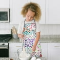 thumbnail image 4 of Pioneer Flower Floral Print Pattern Kids Aprons for Girls and Boys,Adjustable Neck Strap Toddler Aprons for Kids Cooking Baking, 4 of 7