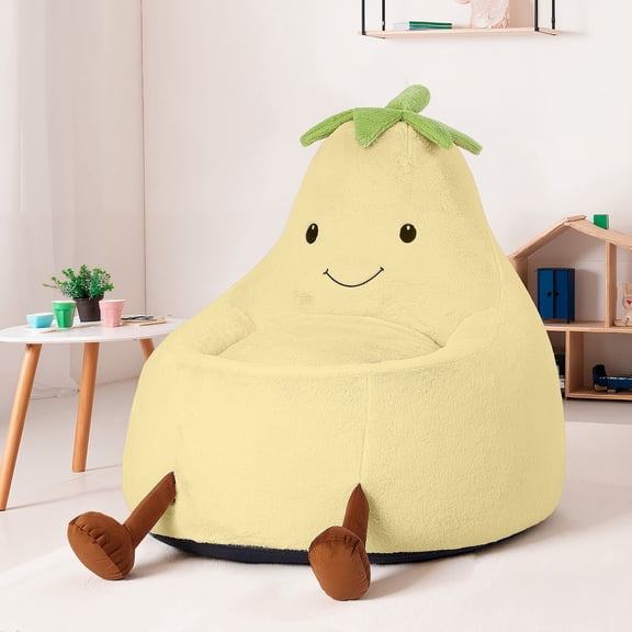 TOPCOMFY Toddler Sofa Crushed Foam Fill with Plush Fabric for Kids Lounge and Play