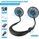 thumbnail image 5 of Ventilador portátil, mini ventilador USB, ventilador de cuello recargable (negro), 5 of 5