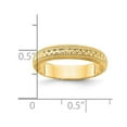 thumbnail image 2 of 14k Yellow Gold Polished 3mm Design Etched Wedding Band Ring Size 7 Wedding Band for Women and Men, 2 of 2