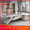 thumbnail image 2 of Work Writing Executive Desk Corner Wall Music Studio Drafting Table Meeting Appoint Long Desk Schreibtisch Italian Furniture My Lux Decor Round, 2 of 11