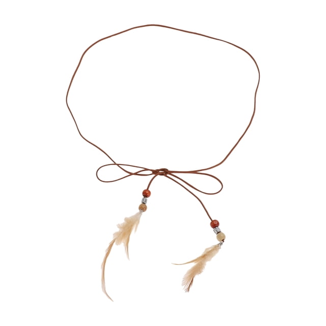 Cinturón de cintura ajustable de 1 pieza con flecos de plumas de Unique Bargains