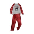 thumbnail image 3 of Diconna Pyjama Assorti Parent-Enfant Hauts Renne avec Pantalon à Carreaux Combinaison, 3 of 9
